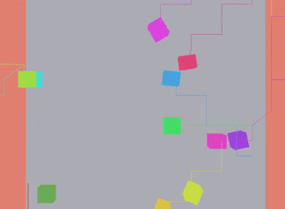 GIF of cuboids pushing against solid blocks and sliding along walls.